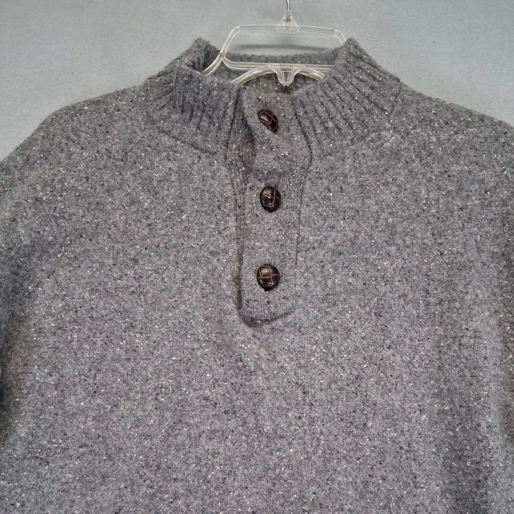 UNTUCKit Men's 80% Lambwool Sweater Gordonne, Gray Pullover Long Sleeve Size‎ XL